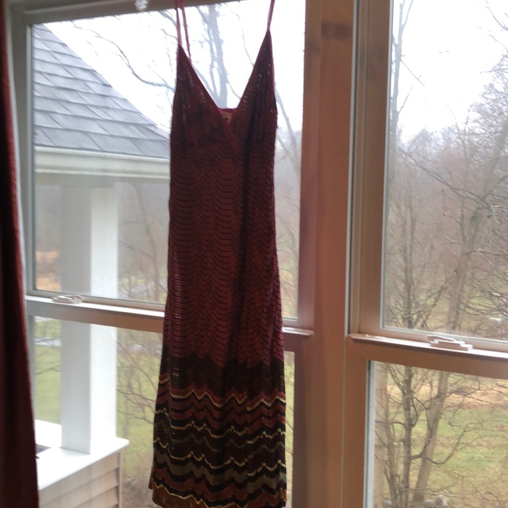 Spaghetti sleeve sweater dress